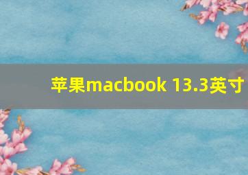 苹果macbook 13.3英寸